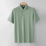 Embroidery Printing Logo Plain Polyester Quick Drying Breathable Sport Men Uniforms Work Polo Shirt-Mocha Green / M